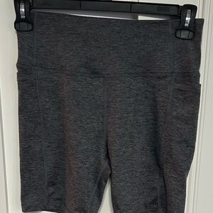 ATHLETIC Works Women's Gray High-Waisted Bike Shorts